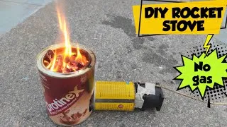 Thumbnail: How to Make a Rocket Stove from Tin Cans | DIY Wood Burning Camping Stove | Wood burning stove #diy 