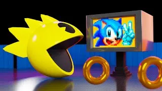 Thumbnail: PACMAN 3D ESCAPES IMPOSSIBLE MAZE… Then TRANSFORMS into SONIC?! 😱🔥