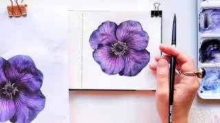 Thumbnail: This Simple Watercolor Technique Creates a Stunning Anemone Flower!