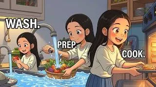 Thumbnail: Easy English for Beginners: Cooking and Kitchen Actions