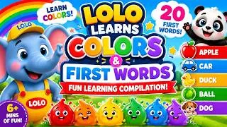 Thumbnail: Lolo Learns Colors & First Words for Toddlers | Fun Learning Compilation #youtube