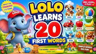 Thumbnail: Lolo Learns 20 First Words for Toddlers | Learn to Talk with Fun Nursery Rhymes | Kids Learnings
