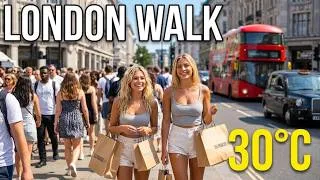 Thumbnail: 🇬🇧 LONDON WALK 🔥 HOT SUMMER DAY in the WEST END | Oxford Street, Carnaby Street & Piccadilly Circus