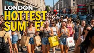 Thumbnail: 🇬🇧 LONDON WALK 🔥 England's Hottest Summer Since 1976 | Leicester Square to Oxford Street (4K)