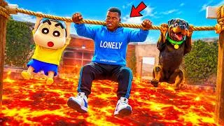 Thumbnail: Franklin Saves Shinchan from the Volcano Lava Tsunami in GTA 5!