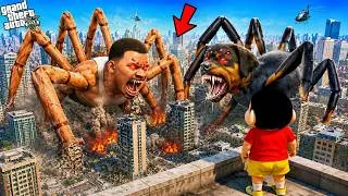 Thumbnail: Franklin & Chop Turn Into MUTANT SPIDER MONSTERS To Save Shinchan in GTA 5!