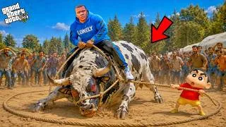 Thumbnail: Franklin & Shinchan Bought a CURSED MONSTER COW in GTA 5!