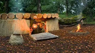 Thumbnail: Building a Hidden and Warm Underground Survival Shelter. Solo Overnight in a Bushcraft Dugout
