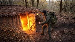 Thumbnail: Building a Hidden Dugout Under a Tree. Overnight Survival in a Secret Underground Shelter, Bushcraft