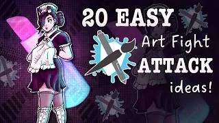 Thumbnail: 20 Quick & Simple ArtFight Attack Ideas! 💕 | Fast, Easy & Avoid Burnout! Speedpaint