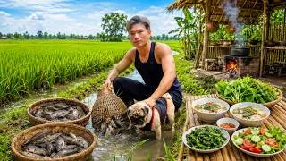 Thumbnail: Catch Climbing Perch - Harvest Banana Blossoms, Taro Stems - Cook Climbing Perch Noodle Soup