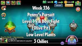 Thumbnail: PvZ2 Penny's Pursuit Week 336 (Olive Pit) - Level 1-5 & Boss Fight - 3 Chilies