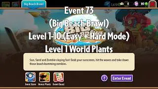 Thumbnail: PvZ2 Thymed Event (Big Beach Brawl)(Event 73), Level 1-10 (Easy + Hard Mode), Level 1 Plants