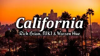 Thumbnail: CALIFORNIA🌴 - RICH BRIAN, NIKI & WARREN HUE (LYRICS VIDEO)