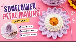Thumbnail: Beautiful sunflower petals making//easy to make // very easy 