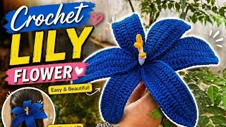 Thumbnail: ⚡️full tutorial lily flower making// beginnerke lie#crochet 