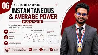 Thumbnail: Instantaneous Power & Average Power in AC Circuits | Power Analysis Explained