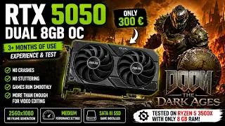 Thumbnail: RTX 5050 After 3 Months – DOOM The Dark Ages Performance Test on Ryzen 5 3500X!