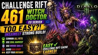 Thumbnail: Diablo 3 - EASIEST Challenge Rift EVER?! Witch Doctor DESTROYS 461 (EU)