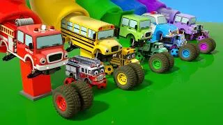 Thumbnail: Song assembly in Indonesian - Spinning wheels Learning Car colors in Indonesian - Kids Songs