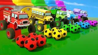 Thumbnail: Songs in Indonesian finger family | Balls wheels learn colors in Indonesian - Nursery Rhymes
