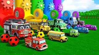 Thumbnail: Songs in Indonesian Wheels On the Bus+Baby Shark | Guess the color of the wheel - Nursery Rhymes
