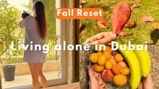 Thumbnail: Cozy Fall Reset 🍂 | Slow Morning, Home Refresh & Groceries | Living Alone in Dubai