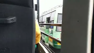 Thumbnail: Blue TNSTC Bus Overtakes Green TNSTC | TNSTC vs TNSTC Highway Overtake | Tamil Nadu Bus Action