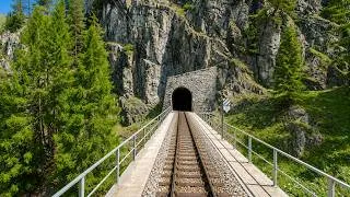 Thumbnail: ★ 4K 🇨🇭 St. Moritz - Vereina - Landquart cab ride, Switzerland [07.2021] Longest narrow gauge tunnel
