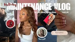 Thumbnail: WKLY VLOG : BIRTHDAY MAINTENANCE VLOG 🎊💅🏽| hair, makeup, nails & more!