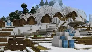 Thumbnail: Find a snowy village in just 5-6 minutes in minecraft