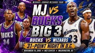 Thumbnail: Michael Jordan Drops 31🔥Ray Allen & Sam Cassell | Wizards vs Bucks 2001 | NBA Full Game