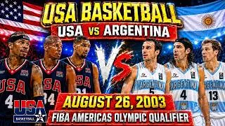 Thumbnail: 2003 USA vs Argentina Manu Ginóbili🔥Tim Duncan Allen Iverson | FIBA Americas Olympic | Full Game