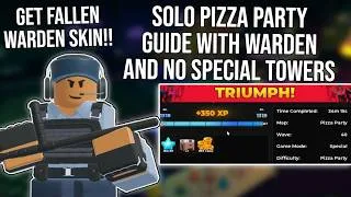 Thumbnail: NST Solo Pizza Party with Warden Guide | Roblox TDS