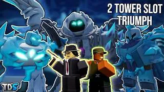 Thumbnail: Solo Reworked Frost Triumph with 2 TOWERS | Roblox TDS