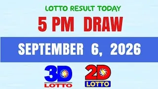 Thumbnail: Lotto Result Today 5pm Draw September 6, 2026 PCSO Swertres Ez2