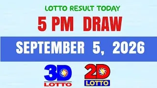 Thumbnail: Lotto Result Today 5pm Draw September 5, 2026 PCSO Swertres Ez2