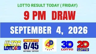 Thumbnail: Lotto Results Today 9pm Draw September 4, 2026 PCSO