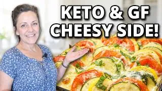 Thumbnail: CHEESY SUMMER SQUASH & TOMATO SIDE DISH: Keto & Gluten Free Side Dish