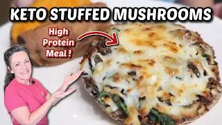 Thumbnail: HIGH PROTEIN KETO STUFFED MUSHROOMS: A Delicious High Protein Keto Recipe