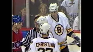Thumbnail: Montreal Canadians @ The Boston Bruins Game 2 1989-90 Adams Division Finals 5-4 ot Win