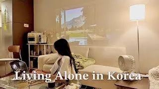 Thumbnail: Living Alone in Korea | an introvert homebody's cozy days 🌿 peaceful nights 🌙 home cooking vlog