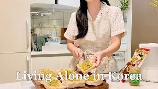 Thumbnail: Living Alone in Korea | everything I ate as a bread lover 🥐☁️ making meal prep 🥖 bakery hopping vlog
