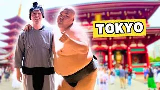Thumbnail: Exploring Asakusa Tokyo Vlog: Fluffy Pancakes, Ancient Temples & Fighting Sumo Wrestlers!