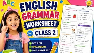 Thumbnail: english grammer worksheet for class 2 #class2 #worksheet 