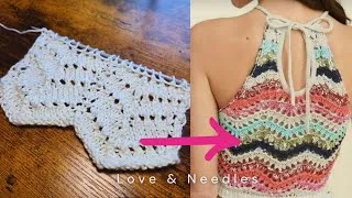 Thumbnail: Punto Chevron Calado @loveandneedles #tejidos #tutorial #knitting 