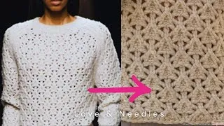 Thumbnail: Como tejer este bello punto @loveandneedles #tejidos #tutorial #knitting 