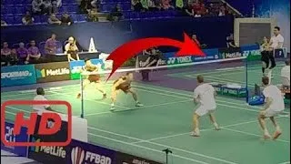 Thumbnail: Love Badminton |   CRAZY DIVES AND TRICK SHOTS - LIU CHENG/ZHANG NAN vs MATHIAS CHRISTIANSEN/DAVID