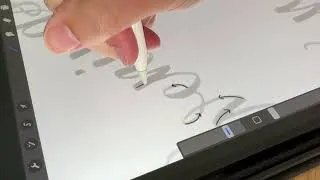 Thumbnail: Adding arrows to calligraphy worksheets in Procreate for July Practice Words (No talking just ASMR)