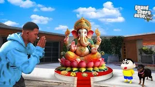 Thumbnail: GTA 5 - Vinayagar Chathurthi Franklin Buy BIGGEST Ganesh Statue | Shinchan Funny | Lovely Gaming